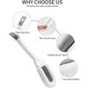 Professional Cleaning Shoe Brush, Multifunctional Long Handle Brush Cleaner, Hangable Soft Bristle Shoes Cleaning Scrubber (White)