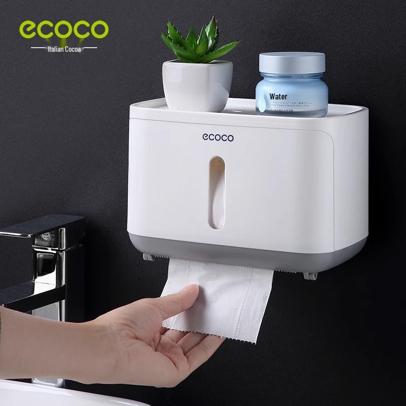Wall-Mounted Waterproof Toilet Paper Holder and Tissue Box