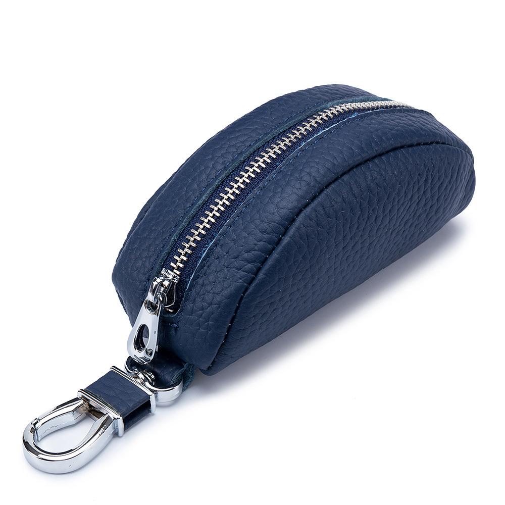 Pillow key bag Multifunctional women's zipper Soft leather, practical and creative lipstick Change coin bag Key bag Men