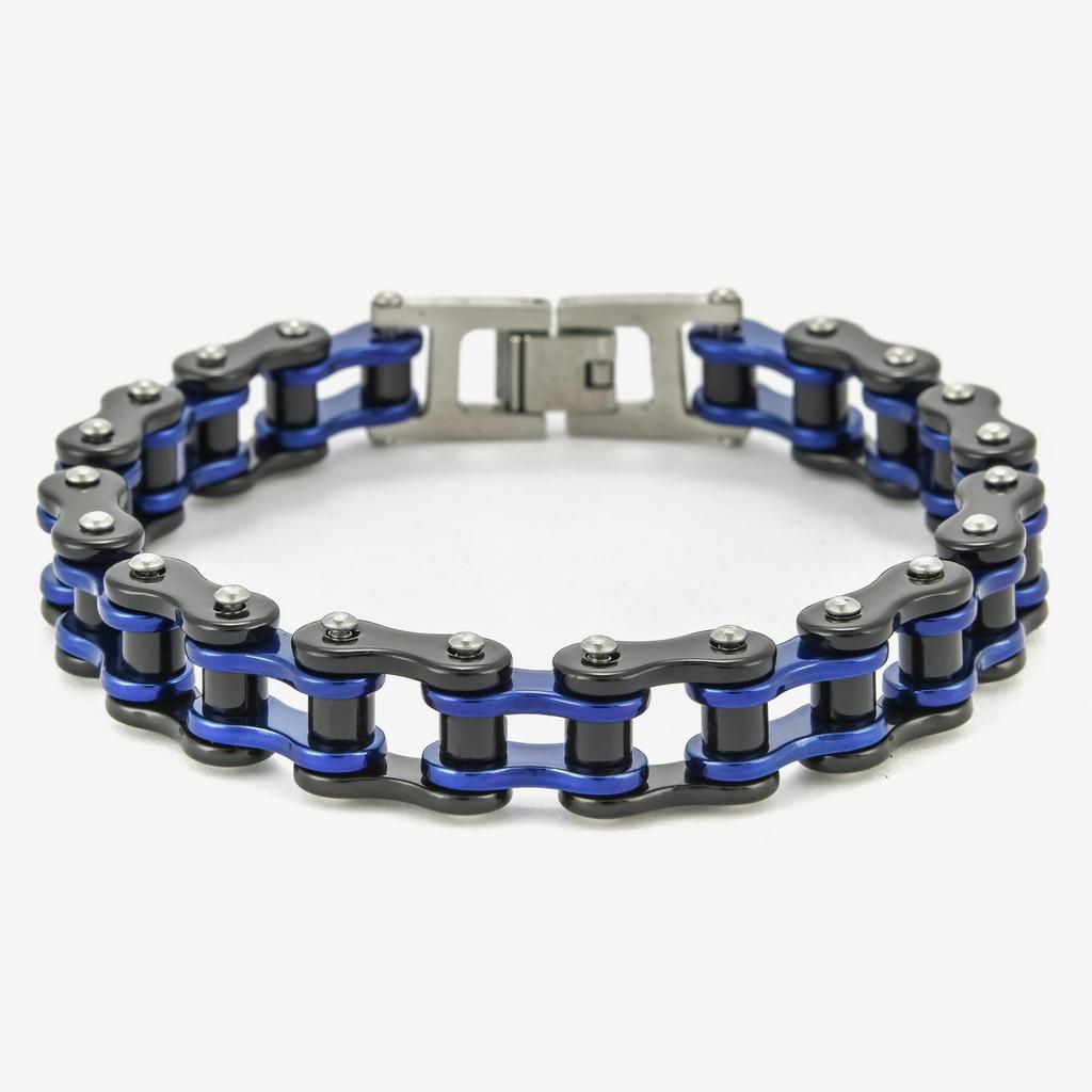 European-American Style Bicycle Chain Bracelet: Creative Rock Hip Hop Jewelry for Men & Women In Stainless Steel