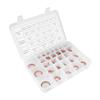 570pcs 30 Sizes Copper Washers Flat Ring Set Kit with Plastic Box