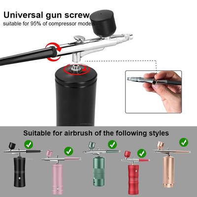 Aerógrafo Mini Pistola de Pulverização para Pintura Modelismo Artesanato Pistola de Pulverização de Tinta Bicos 0,3mm Aerógrafo Portátil com Kit de Limpeza