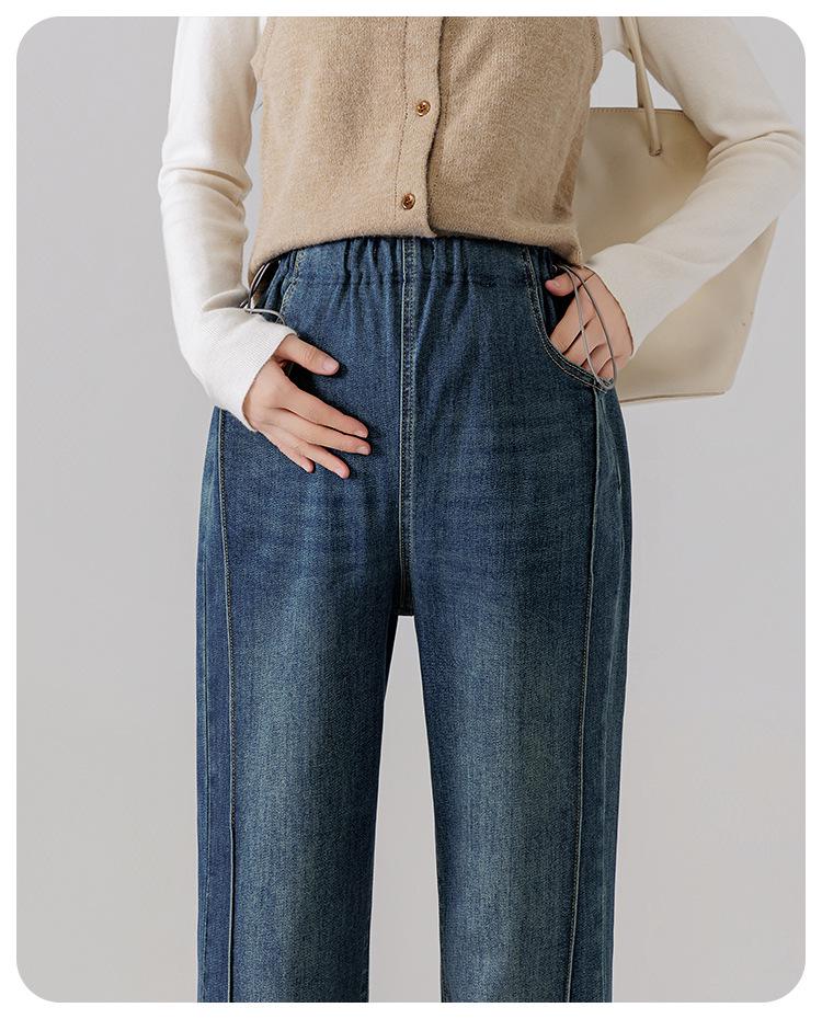 Spring Maternity Flare Pants: Fashionable, Versatile, Loose-Fit Plus Size Jeans for Casual Wear
