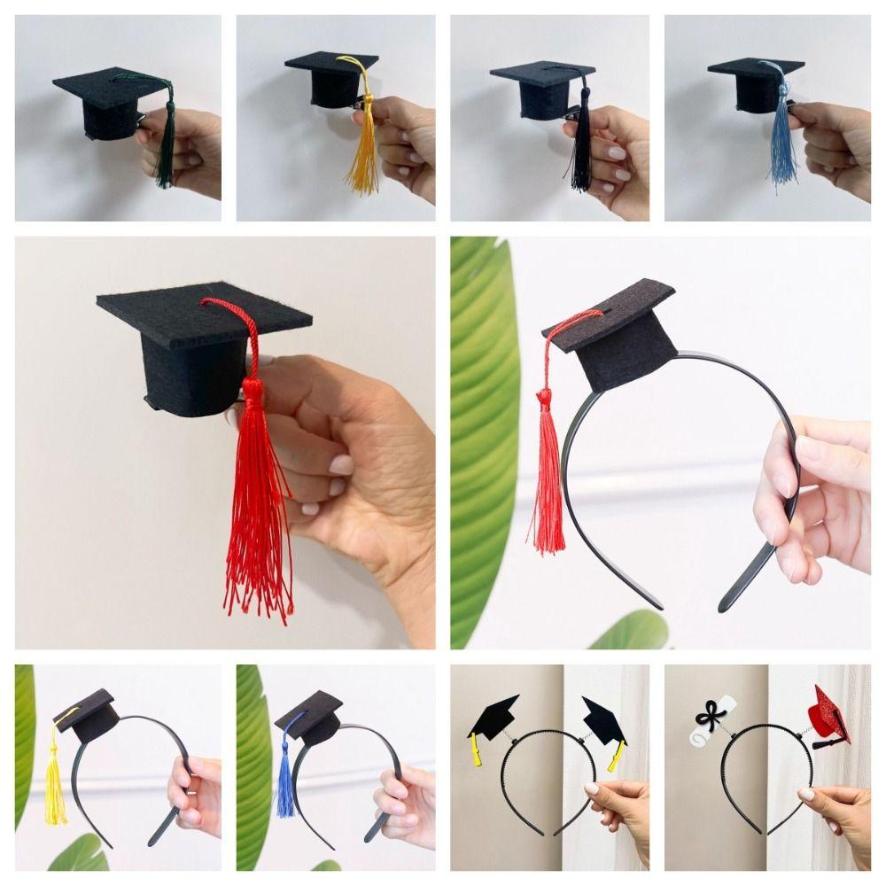 Small Graduation Hat Mini Bachelor Hat Hairpin Graduation Headband  Graduate Photo Prop
