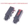 2Pcs  6.35Mm Audio Jack 3Pin Stereo Audio Socket Microphone Welding Line