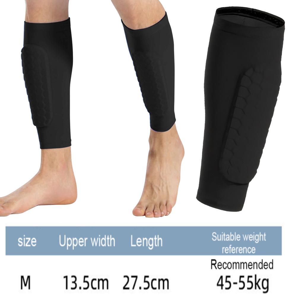 Soccer Shin Guards Calf Compression Sleeve Comfortable Calf Protection Sleeve Non Slip with Honeycomb Pad for Cycling Running