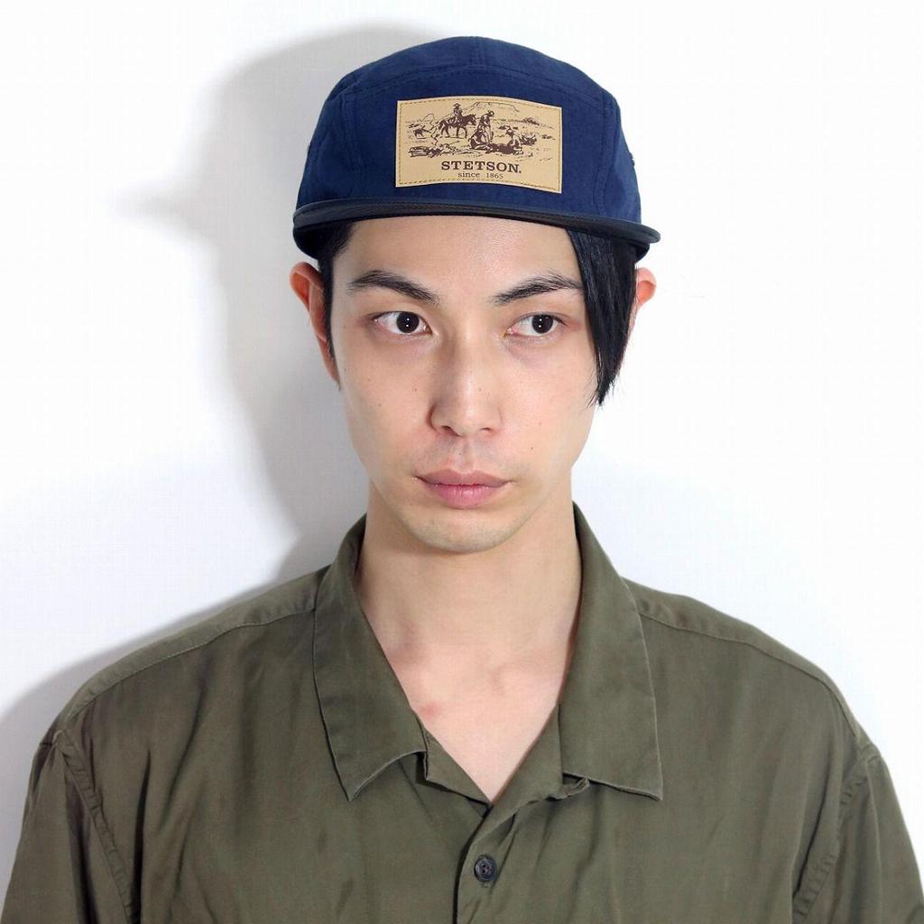 Used STETSON Spring Summer Jet Cap Hat JET CAP Men's Women's Made in Japan Navy Navy Father's Day [TB]