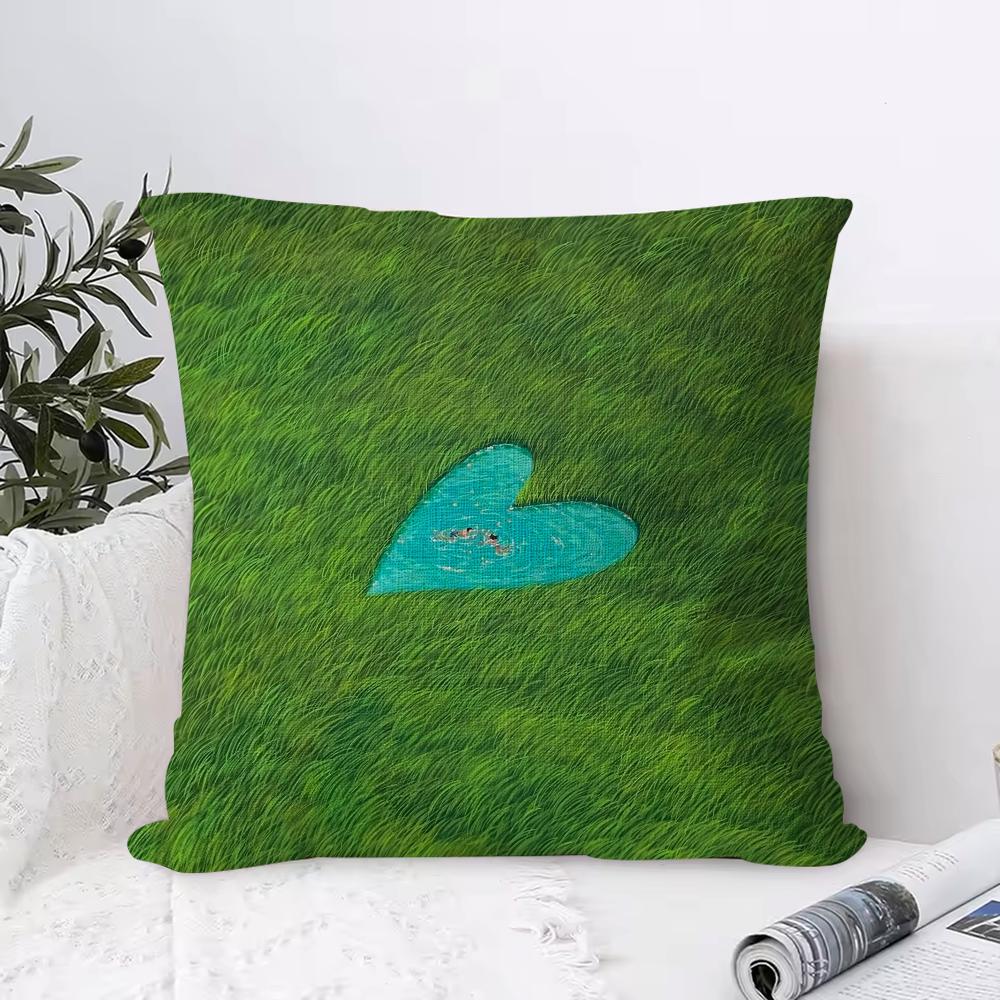 Hot M-Mulgil K-Kim Cushion Cover Breathable Linen Pillow Cover Skin-Friendly Home Decor Pillowcase With Hidden Zipper