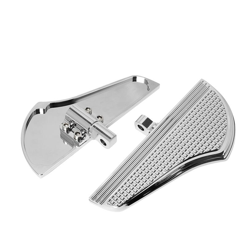 1 Pair Motorcycle Rear Passenger Defiance Floorboards Male Mount Foot Pegs Aluminum Pedal For Harley Touring Electra Glide Dyna