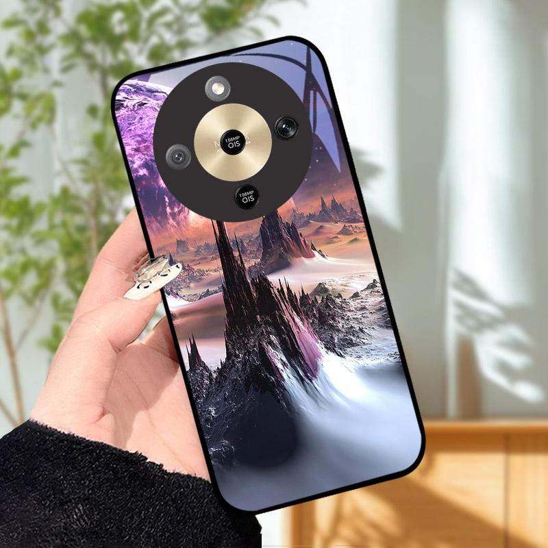 For Honor X9d MTN-NX1 Case Cool Fashion Painted Cover Tempered Glass Phone Cases For Honor X9 D HonorX9d 5G Cover Shell Fundas
