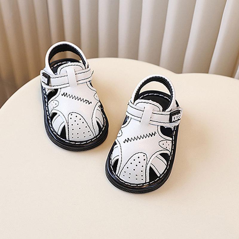 Baby Boy Girl Summer Soft Sole Walking Shoes With Slip Resistant Stripes For Toddler Crawling