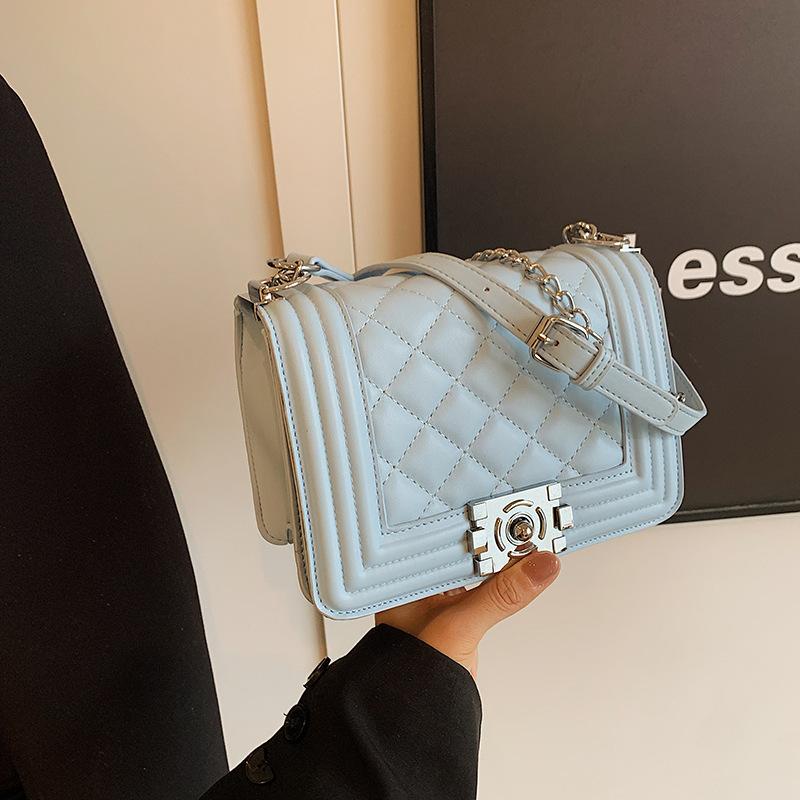 Ny modetrend rombkedjeväska enkel axel sned överkropp leboy het mamma-väska