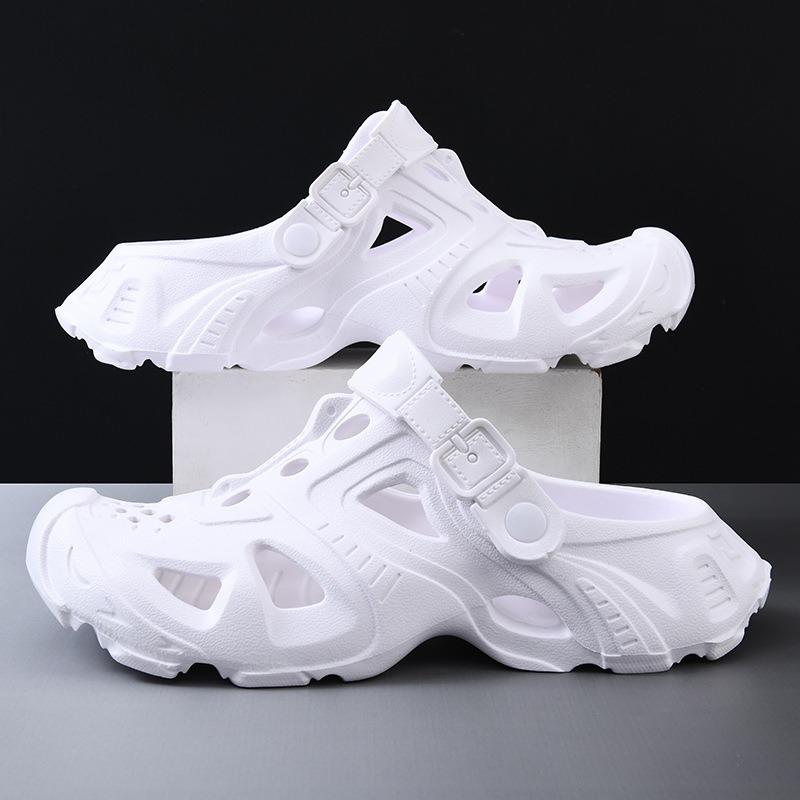 

Beach hole shoes men s summer outdoor driving fishing non-slip slippers summer wear deodorant platform sandals men 36-37 білий