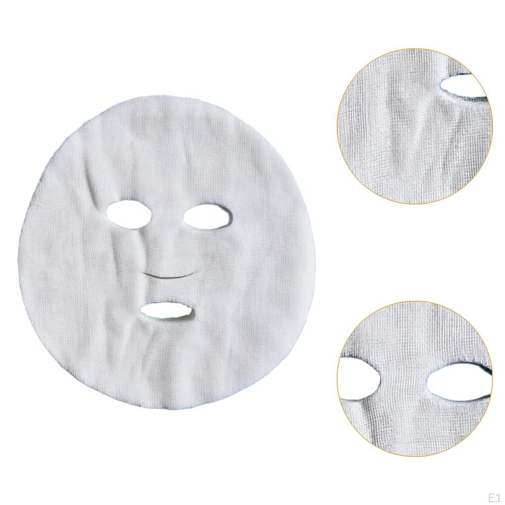 100 Pieces Gauze Face Mask Pads Paper Sheet Soft Breathable with Mesh Cotton Facial