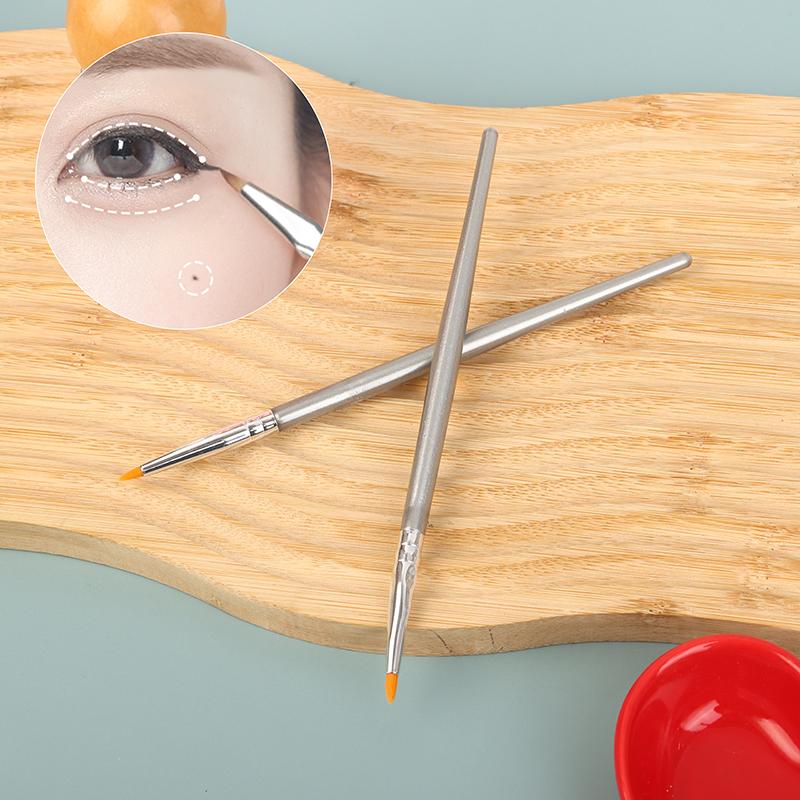 Fine Angled Eyeliner Brushes, Precision Gel Eye Liner Brush,Synthetic Bristles Eye Makeup Tool,Ultra Thin Slanted Flat Angle For