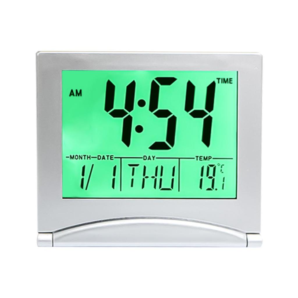 Multifunctional Folding Alarm Clock with Perpetual Calendar, Timer, Weather Forecast, and Temperature Display