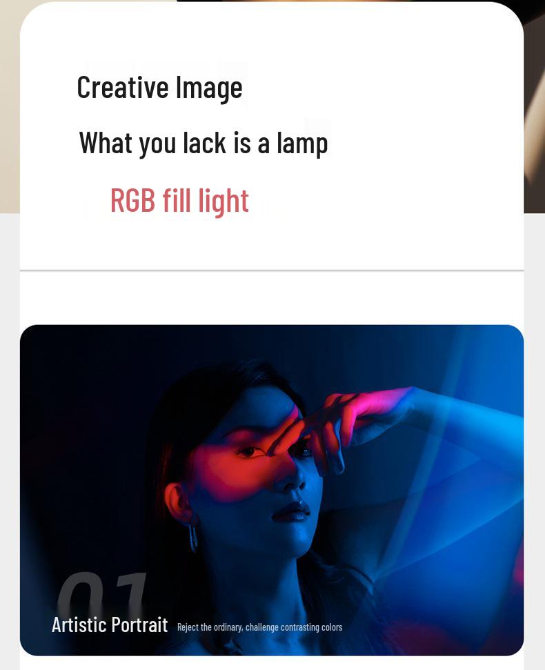 Ulanzi VL49 RGB Portable Mini Fill Light for Photography, Live Streaming, and Selfie Cameras