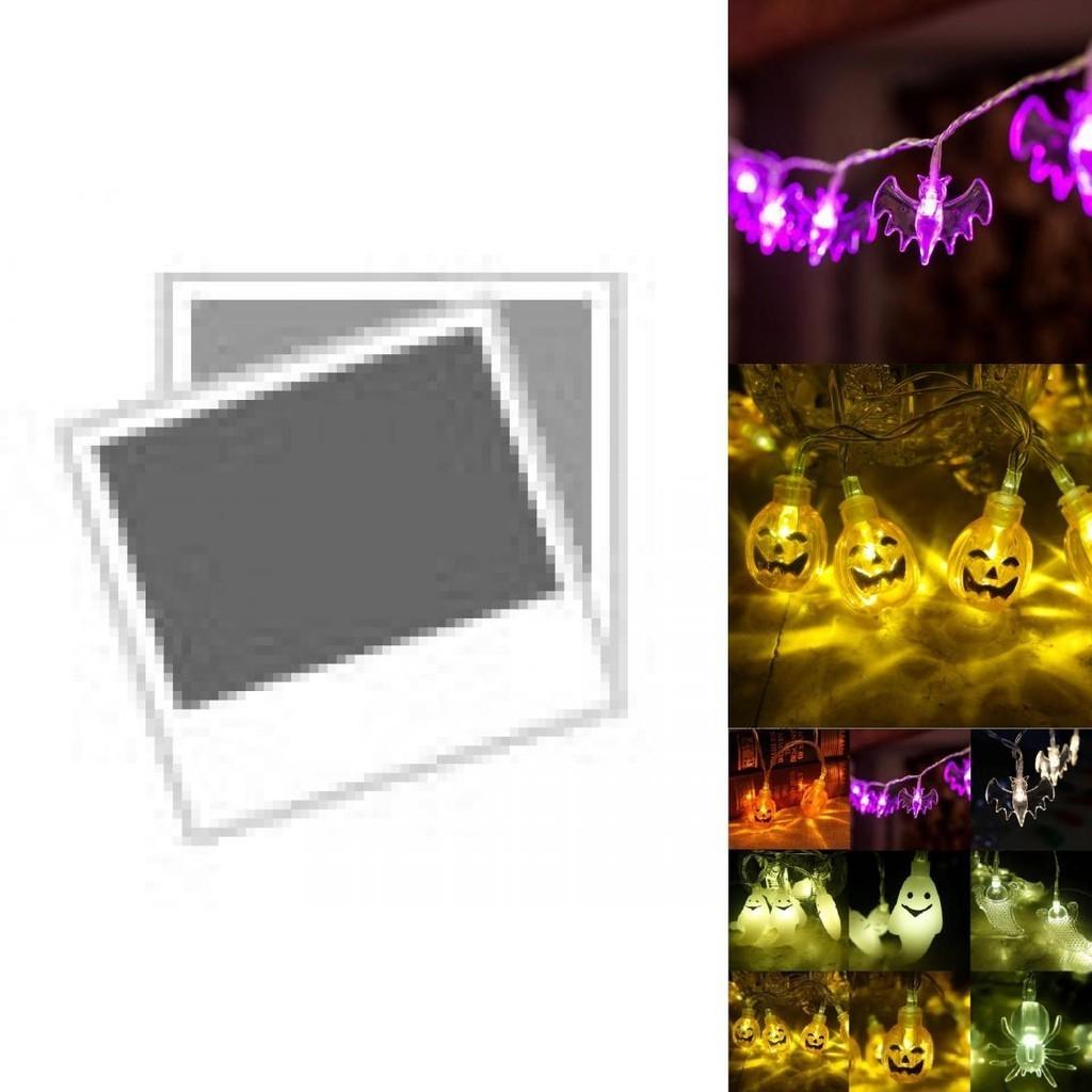 Captivating Halloween Led String Lights Displaying Delightful Pumpkins Spiders Skeletons Perfect For Spooky Ambiance
