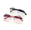 Rimless Glasses Polygonal Pink Retro Sunglasses Female Texture Sunglasses Male