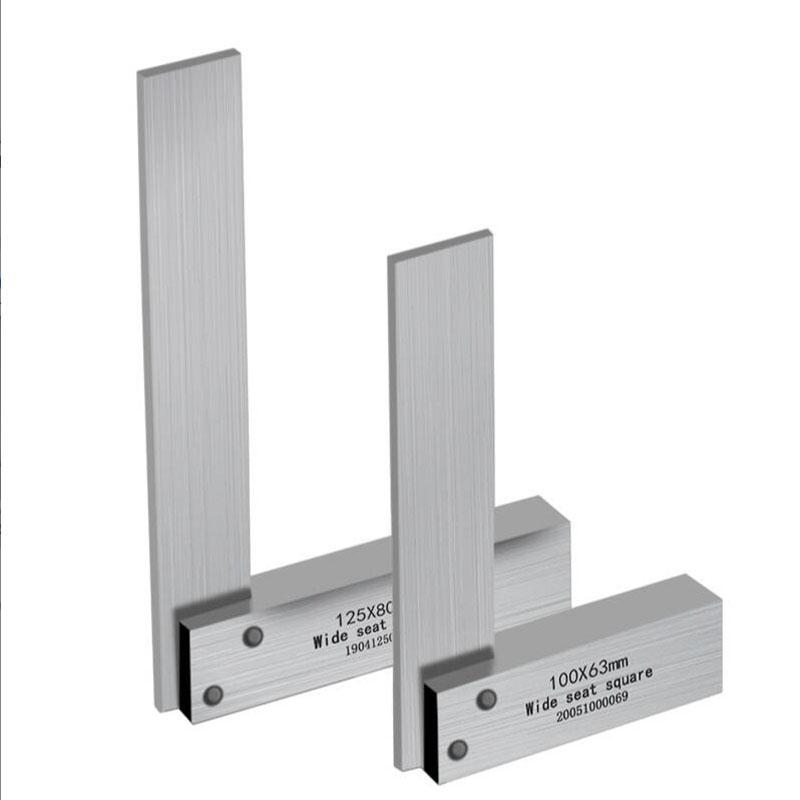 90 Degree Flat Edge Square Ruler Carpentry Square Woodworking Tools Metal Angle Measuring Tool Multi Try Square Gauge Set-Square