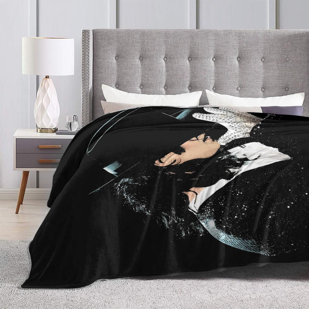 Mj King Of Pop 90S Michaels Jacksons Blankets Flannel Printed Breathable Super Soft Throw Blankets for Bed Car Plush Thin Quilt