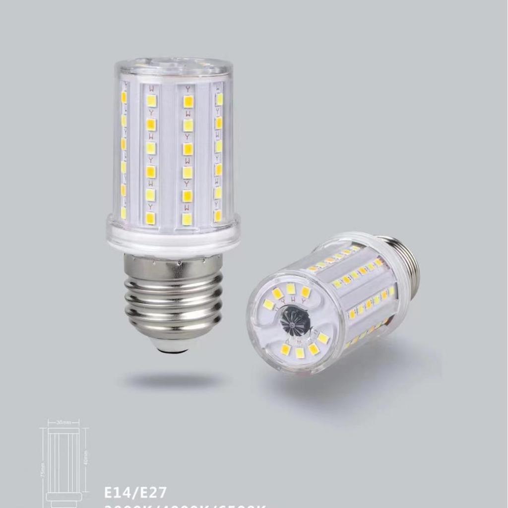 Ultra Bright Dimmable LED Corn Bulb - Energy-Saving Screw Base for Living & Bedroom - White, Warm, & Three-Color Options
