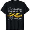 1 Year Wedding Anniversary Party Celebrating 1 Year Marriage T-Shirt