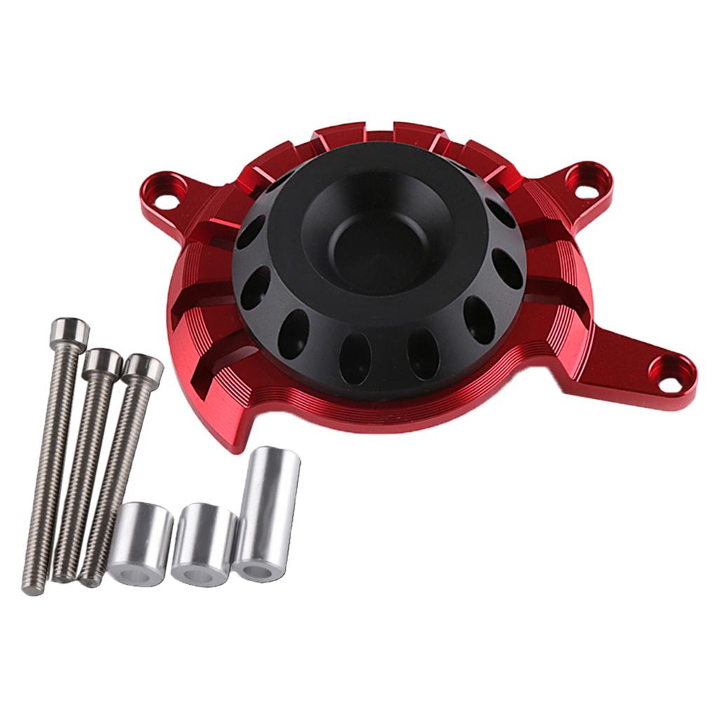 Motorcycle Engine Protective Guard Cover with Mounting Kit for 650F 2014-2018 Titanium,Red