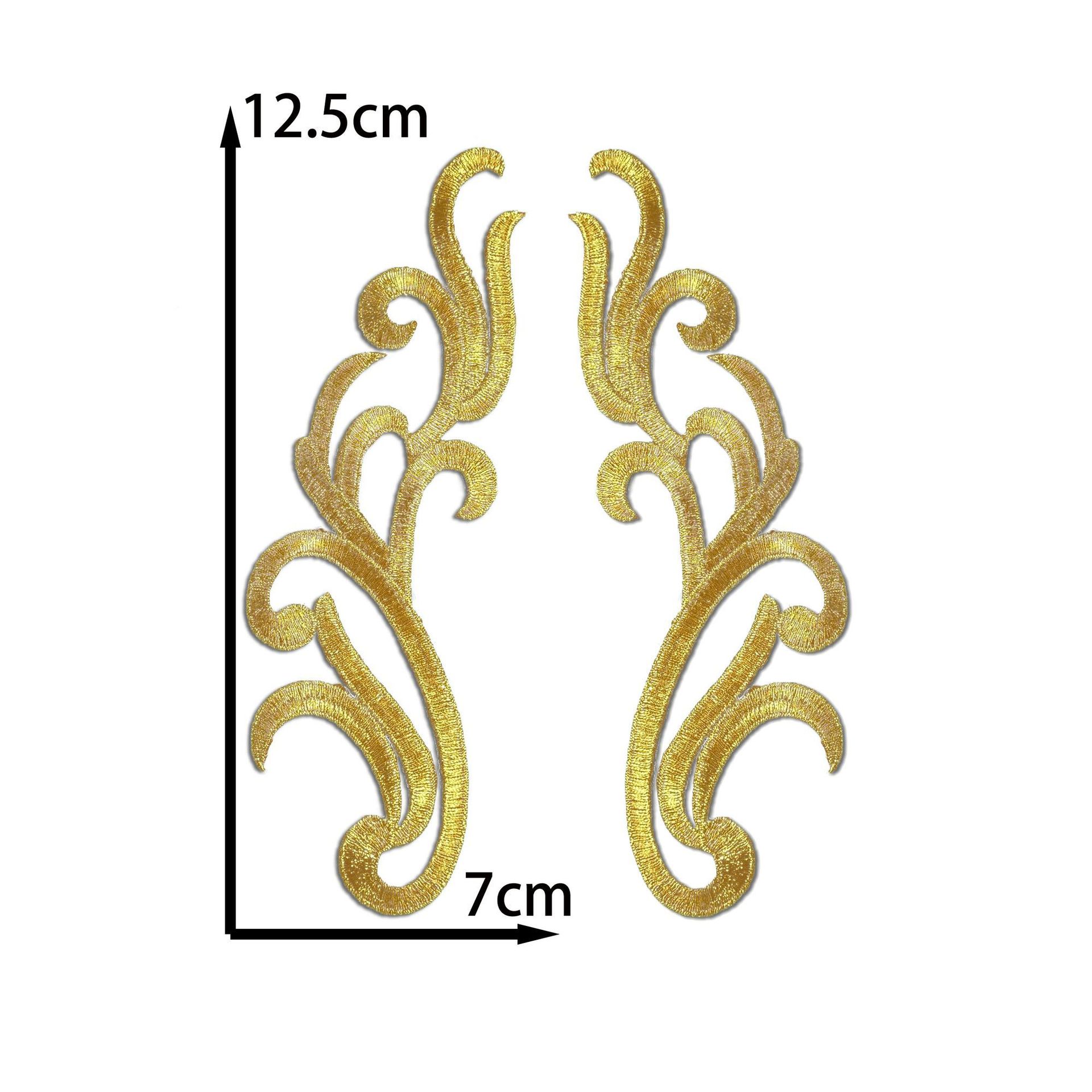 

Gold And Silver Stage Ancient Costume Embroidery Performance Opera National Dress Decoration Cloth Sticker Pattern Diy Handmade Clothing Accessories