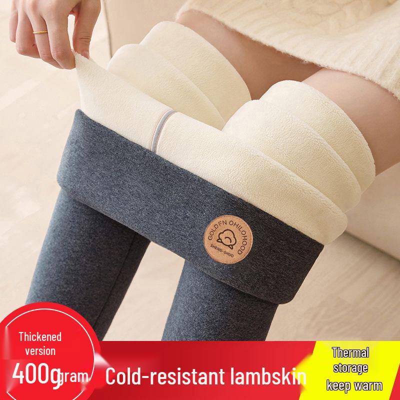 MXL005 Women's Lambswool Fleece-Lined High-Waisted Winter Leggings - Extra Thick & Warm