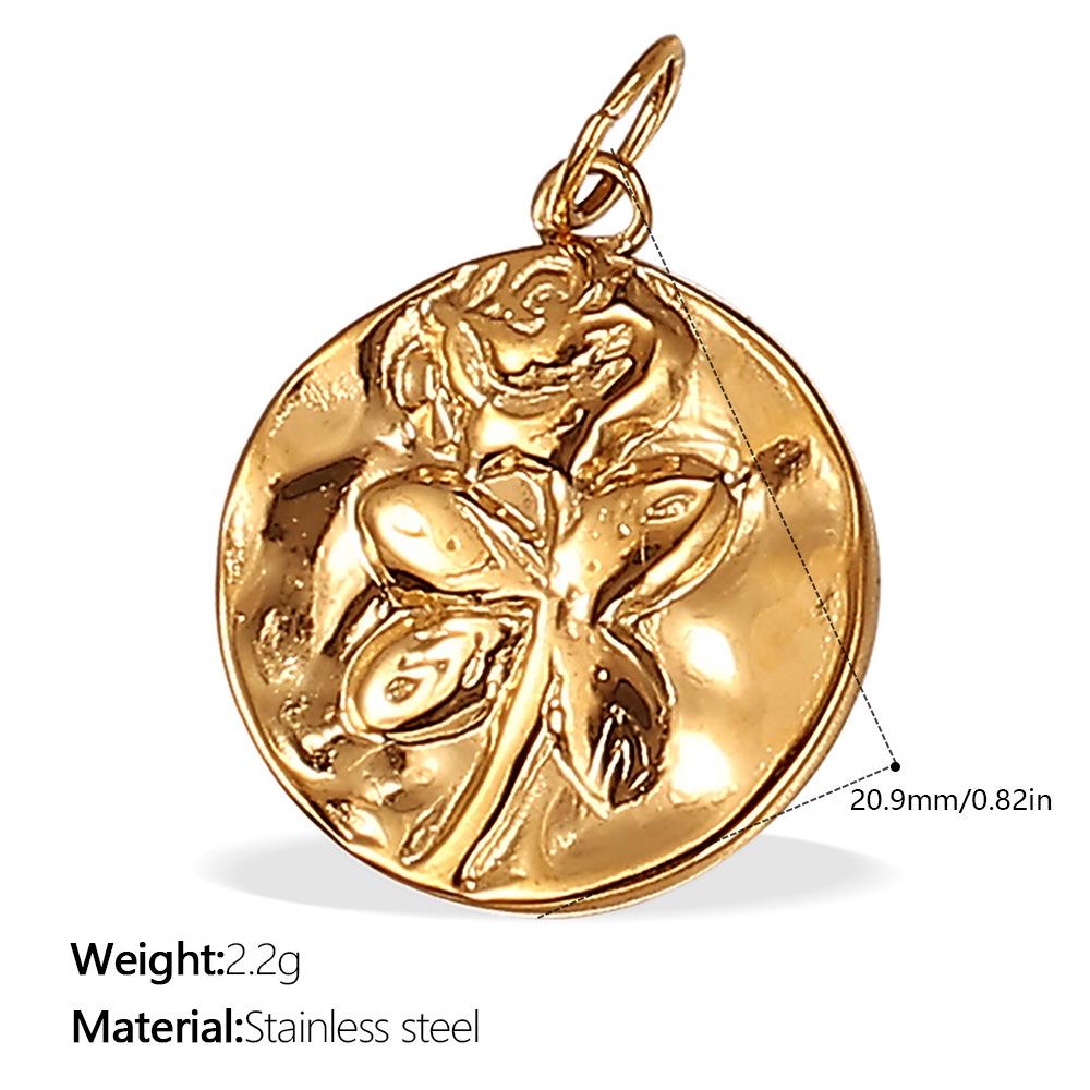 18K Gold-Plated Stainless Steel Beach-Style Pendant Necklace