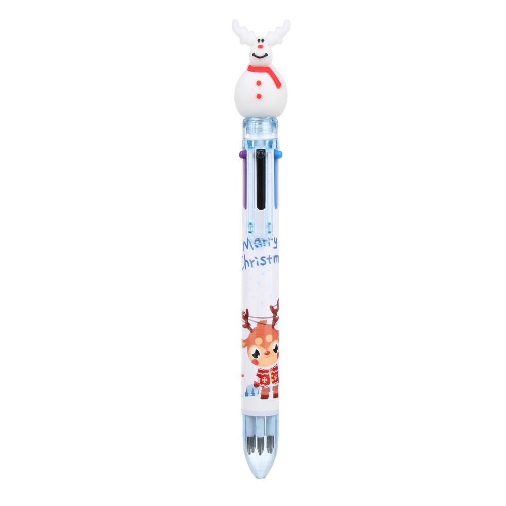 6/10Colors Cute Gifts School Cartoon Ball-point Pen Merry Christmas Xmas Stationery Santa Claus Pen
