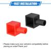 VekAuto 3 Pairs 30mm Length 7mm 0.28" Car Terminal Post Cap for Motorcycle Truck Marine PVC Red Black