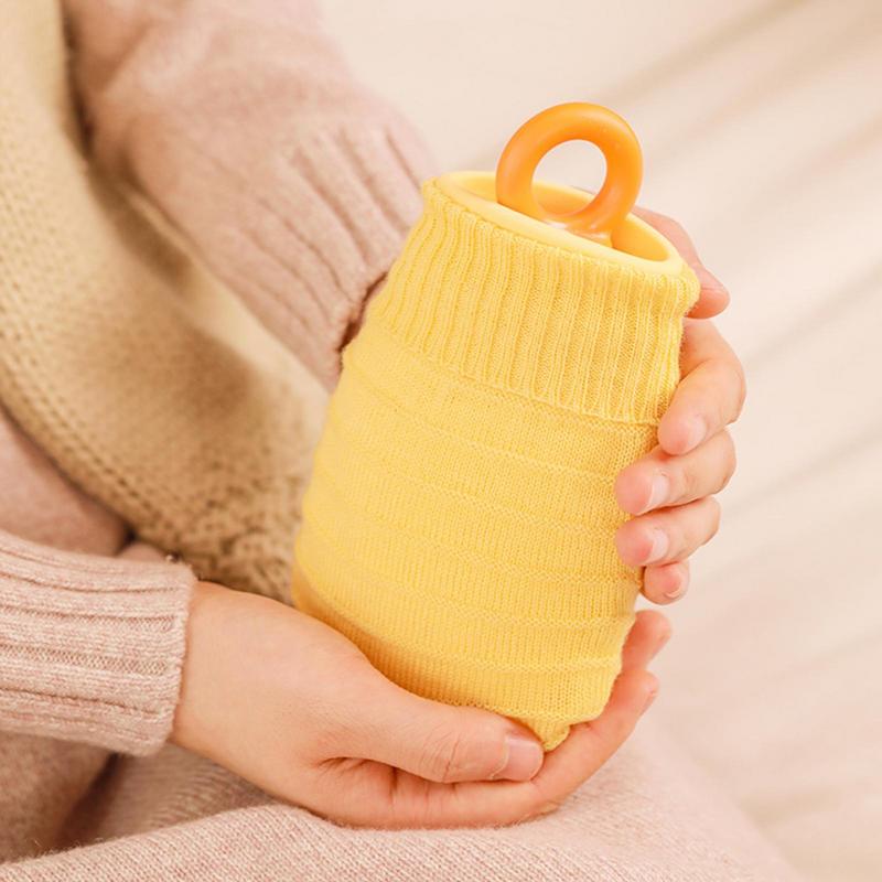 Hot Water Bottle Mini Silicone Water Refillable Compress Bag With Cover For Girls Portable Cold/Hot Compress To Cool/Warm Hands
