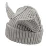 Hat Women's Solid Color Versatile Pullover Hat Devil Ears Thickened Knitted Wool Hat Winter Warm