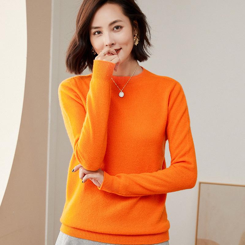 Kadın Kazak % 100% Merinos Yünü MODERN YENI SAGA Kaşmir Kazak Örme Kazak Kış Sıcak Kadın Jumper Örgü Üst