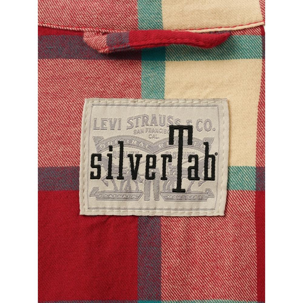 Levis Casual Comfortable Simple Plaid Long Sleeve Shirt Men shirts Red Yellow 002WE-0002