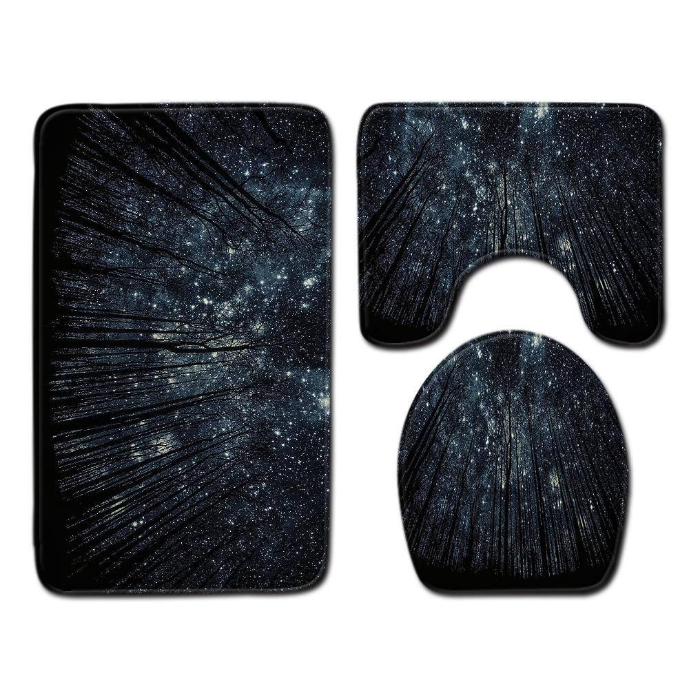 Star Bathroom Floor Mat Toilet Three-Piece Set