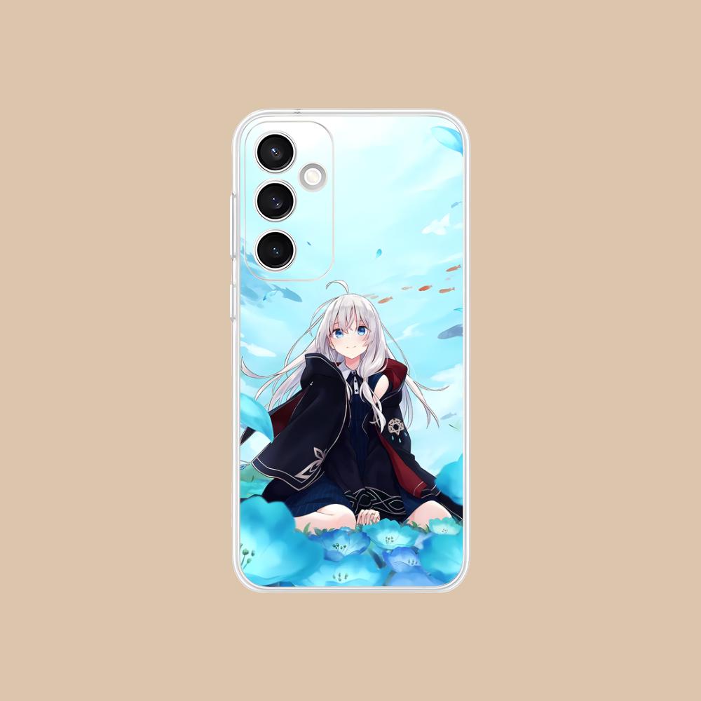 Wandering Witch Elaina Clear Mobile Phone Case for Samsung Galaxy S25 S24 S23 S22 S21Plus FE Ultra Colorful Cover