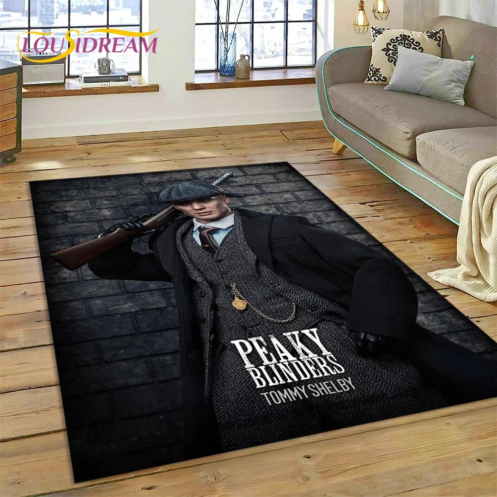 3D P-Peaky Blinders Tommy Shelby HD Carpet Rug for Bedroom Living Room Home Sofa Decoration,Children Game Large Decor Floor Mat