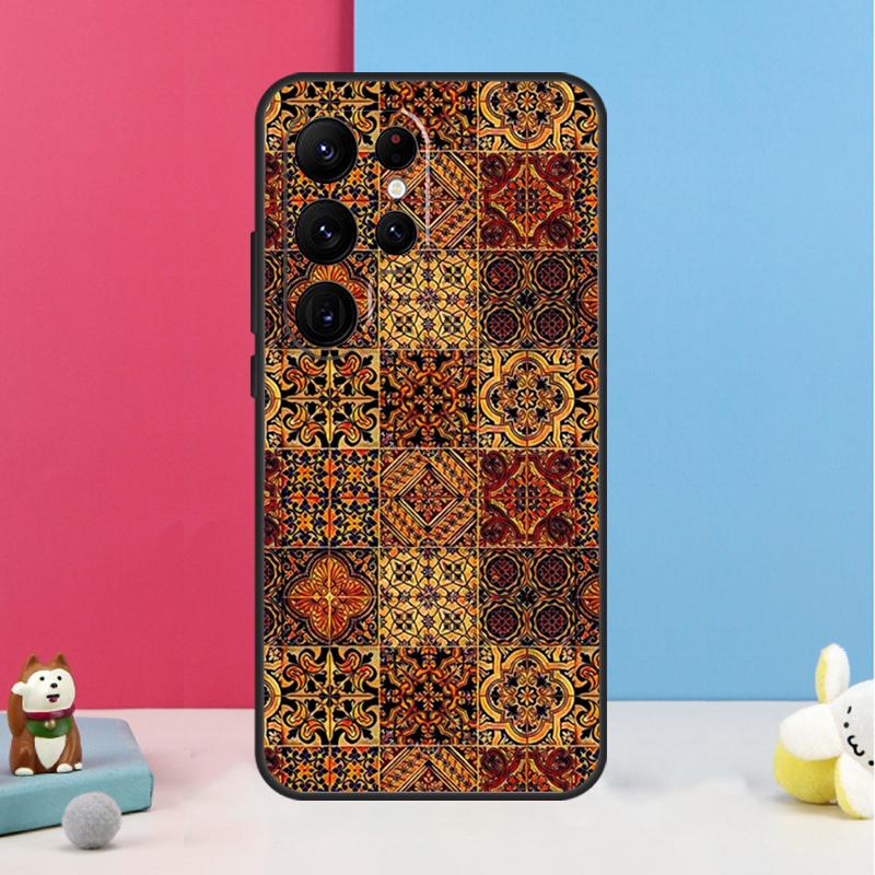 

Марокканский плиточный чехол для Samsung Galaxy S23 Ultra S20 S21 S22 S24 S25 Plus S9 S10 S24 FE Задняя крышка Galaxy S25