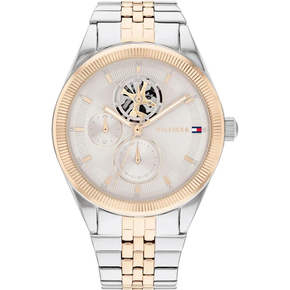 Tommy Hilfiger Monica Silver Dial Two-Tone Stainless Steel Bracelet Women s Quartz Watch 1782716 серебряный
