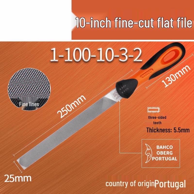 Aokewen 10-inch Fine-Tooth Flat Steel File