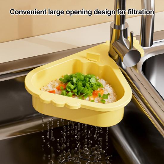 Sink Drain Basket Strong Load-bearing Universal Simple Installation Kitchen Sink Triangle Storage Rack