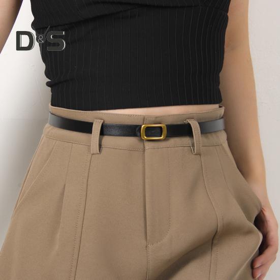 Imitation Leather Women Belt Adjustable Length Retro Style Waist Belt Decorative Jeans Belt Casual Office Parties Wear