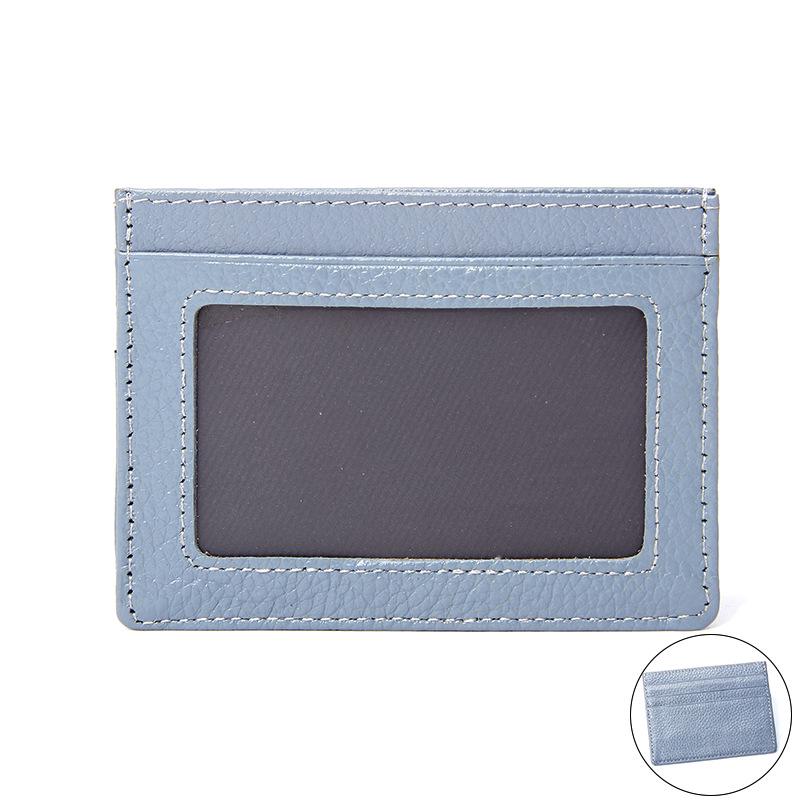 Portefeuille en cuir véritable pour permis de conduire et cartes – Porte-monnaie et cartes de crédit ultra-fin en cuir de vache