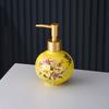 American Painted Flower Ceramic Lotion Bottle Gold Press Soap Dispenser Household Shampoo Water Bottling Bathroom Accessories