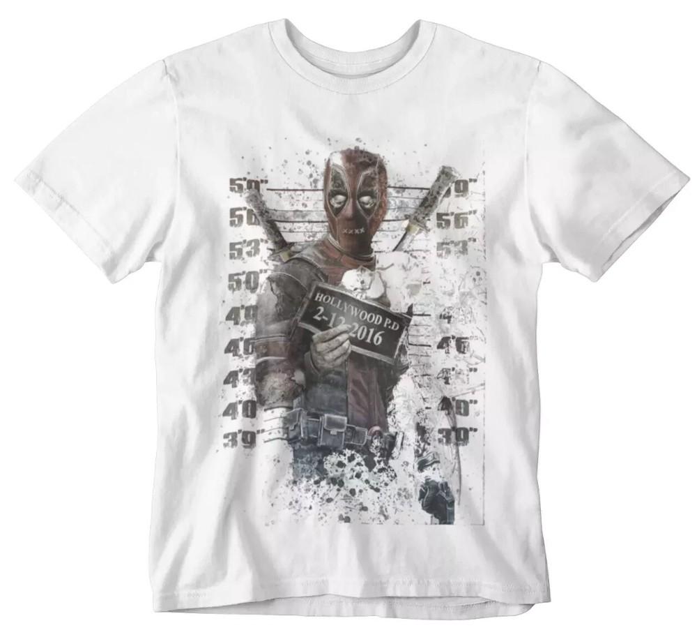 

Deadpool Mugshot T-Shirt Retro Cool Gift Tee Marvel Movie Comic UK Unisex T-Shirt XXL