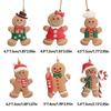 Christmas Gingerbread Man DIY Ornament Set: Snowflake & Snowman Pendants for Tree Decorations