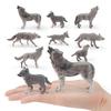 Wild Animal Pvc Gray Wolf Model With Realistic Design For Childrens Educational Play